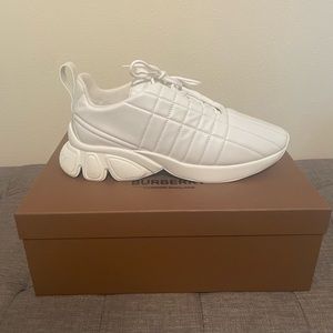 Burberry White Quilted Leather Sneakers (US 10)